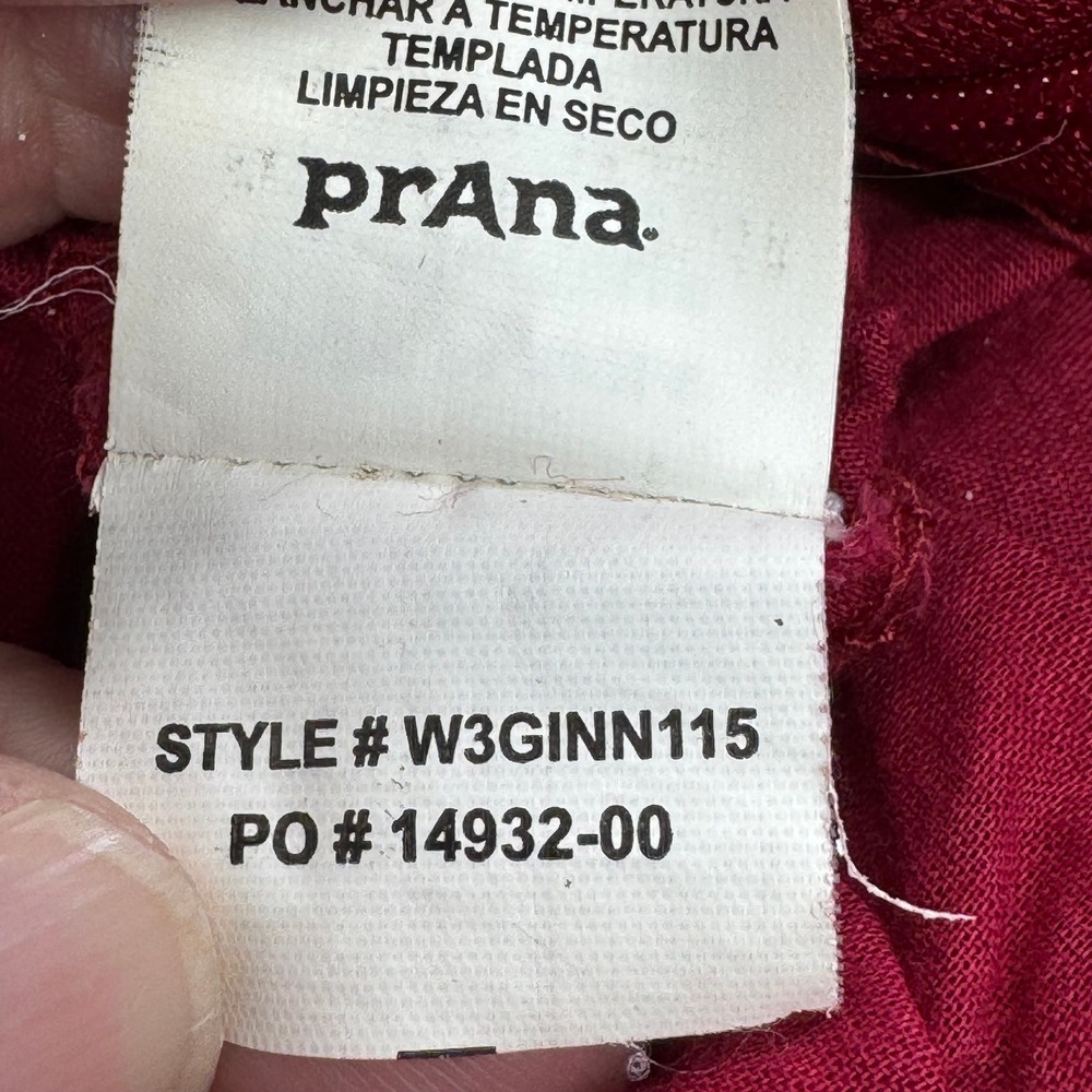Prana Womens Red Orange Striped Chevron Crochet Lace Midi Skirt W3GINN115 Size 8 - Picture 7 of 10